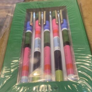 Kate Spade Multicolor Pen Collection( insnow much fun bag)